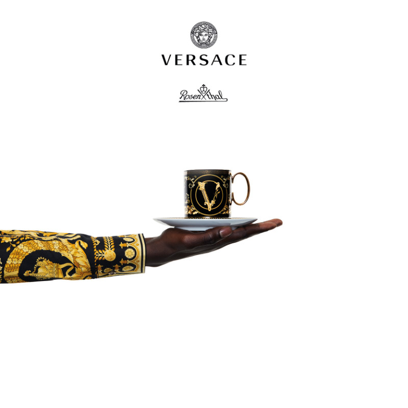 Versace Virtus Gala Espresso Cup and Saucer