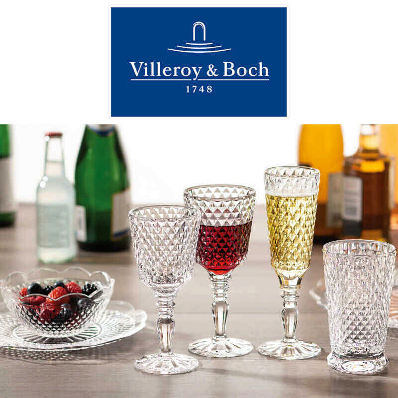 Boston Wine Goblet Box Set of 4 by Villeroy & Boch Blue White Wine High  Quality Crystal Glass Dishwasher Safe Cocktails Perfect for Red Wine Made  in Germany and More Kitchen &