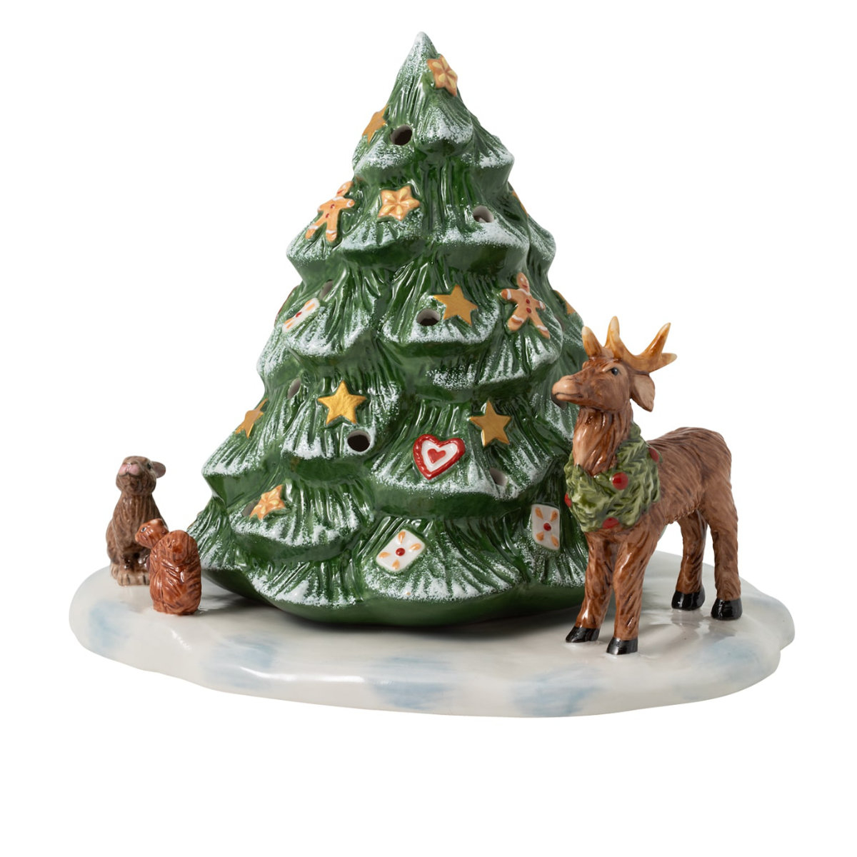 Villeroy & Boch Christmas Toys Weihnachtsbaum mit Waldtieren - mit Teelicht 23 cm Christmas Toys 1483276648