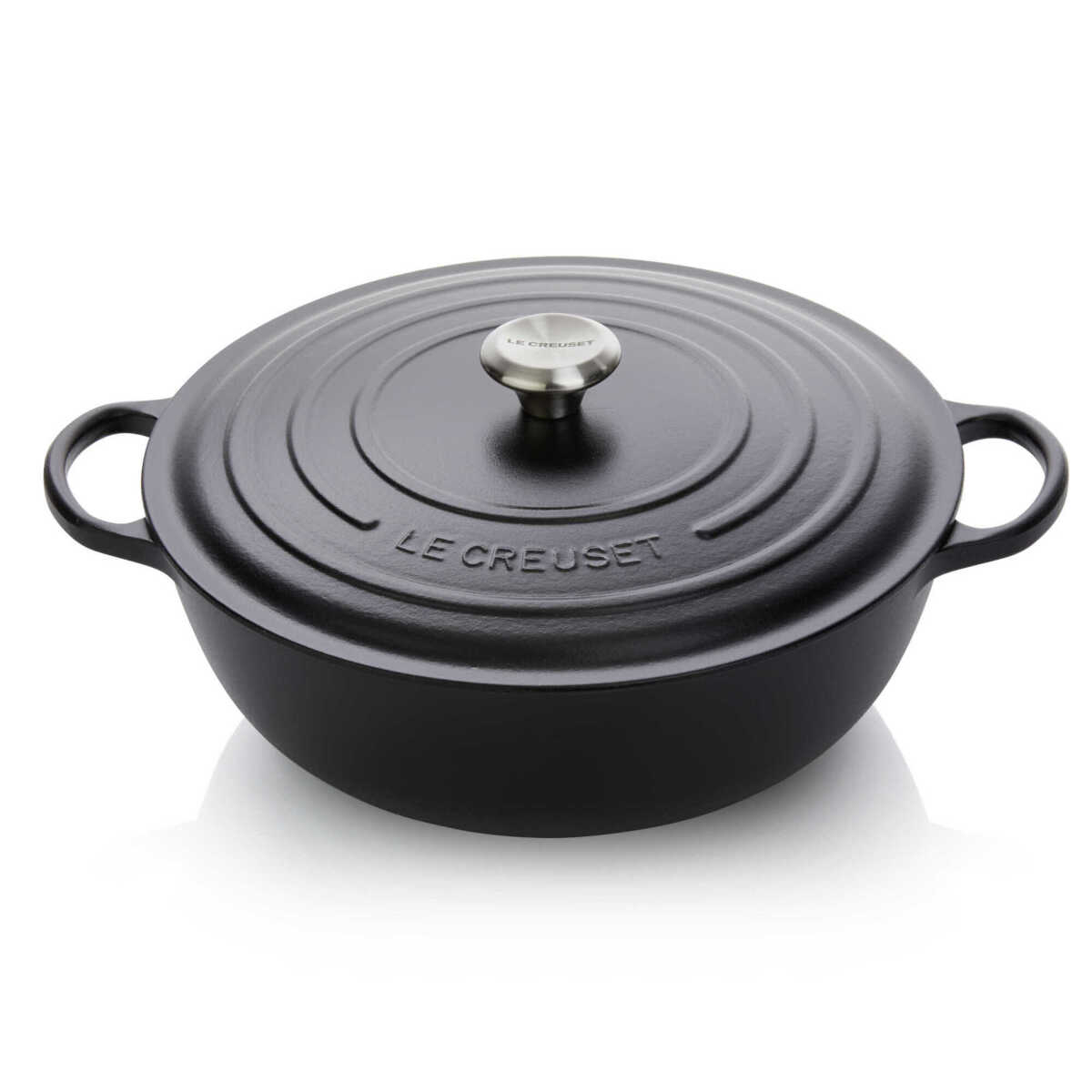 Le Creuset Gusseisen Spezialbräter La Marmite Signature schwarz d: 32 cm / 7,0 L La Marmite 21114320000430