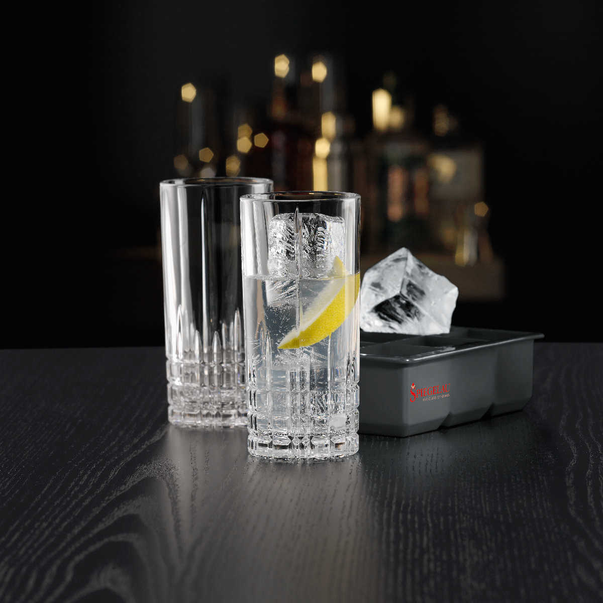 Spiegelau Perfect Serve Collection Ice Cube Maker mit Longdrink Gläsern Set 3-tlg. Perfect Serve Collection 4500279