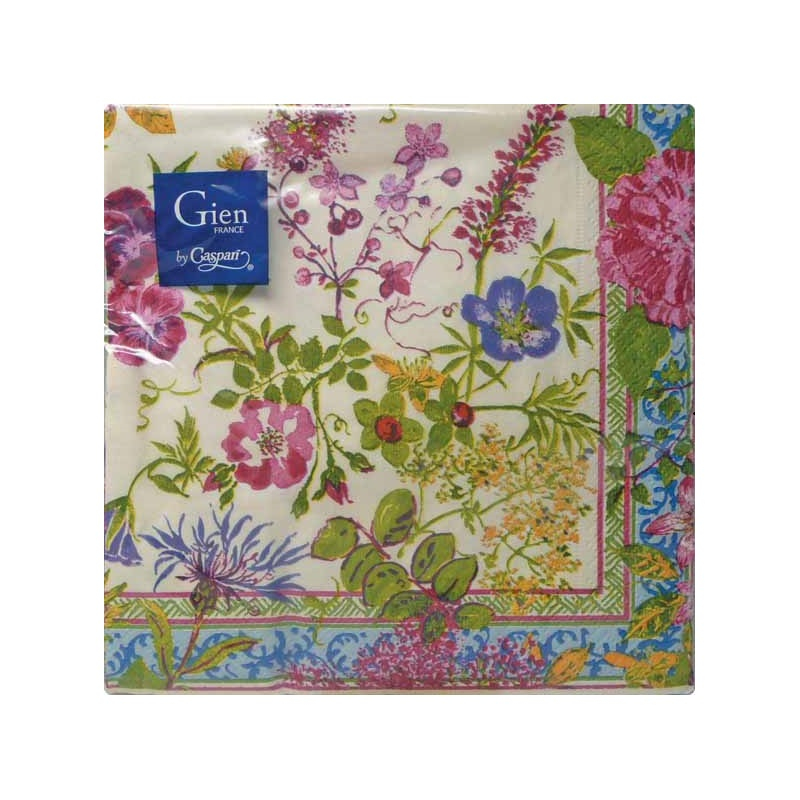 Gien Fayencerie Gien Millefleurs Servietten 33x33 cm 20 Stück Millefleurs 8004MILLSE