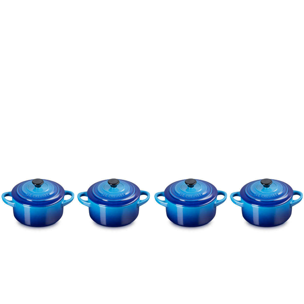 Le Creuset Poterie Kochen & Backen Mini-Cocotte Azure Blue Set 4-tlg. Poterie Kochen & Backen 79212102200100