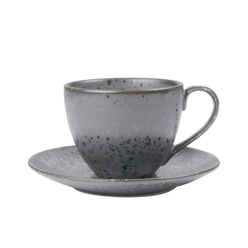 Bitz Classic grey Tasse 0,24 L mit Untertasse 2-tlg. Classic grey 821346