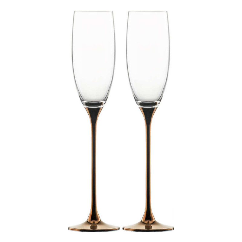 Eisch Champagner-Exklusiv - Geschenkset Sektgläser 180 ml / Geschenkkarton 2-tlg. kupfer im