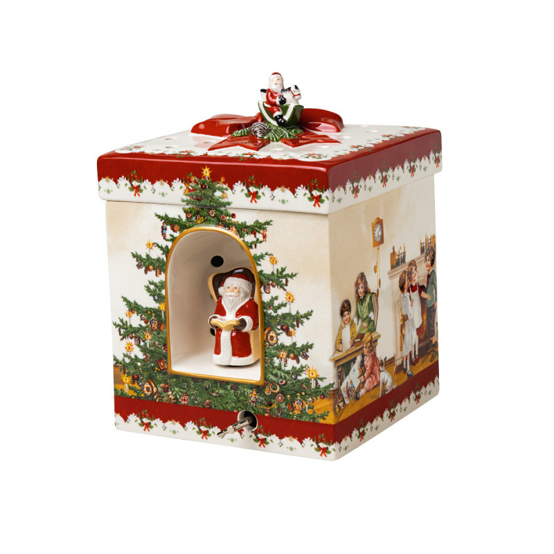 Villeroy & Boch Christmas Toys Gift box square children - with music box We  wish you a merry Christmas 21,5 cm