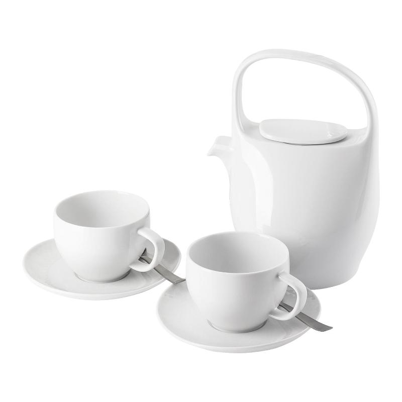 Rosenthal Junto Weiß + Sambonet Flat Vintage Tee Set 7-tlg. Junto weiß + Sambonet Flat Vintage' 10540-800001-28492