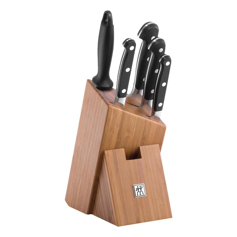 Zwilling Kochmesser Pro Messerblock aus Bambus Set 6-tlg. Kochmesser Pro 1002879