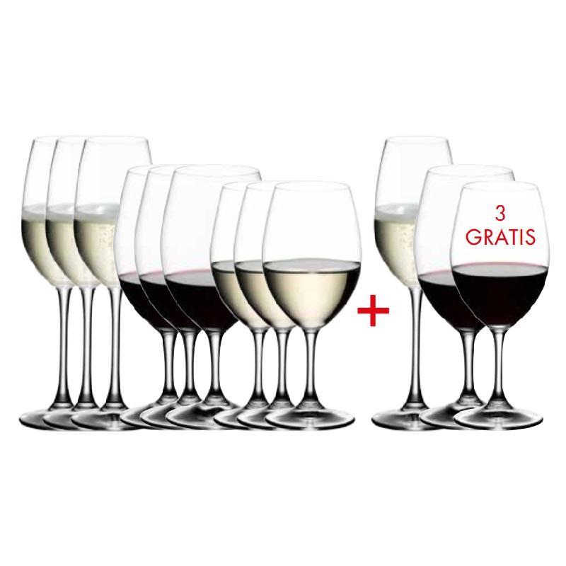 Riedel Ouverture Ouverture Glas Set 12-tlg. 'Kauf 12 Zahl 9' 4x Rotwein + 4x Weißwein + 4x Champagnerglas Ouverture 5408/93